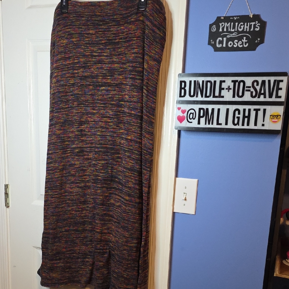 JohnPaulRichard Maxi Multicolor Knit Skirt XL